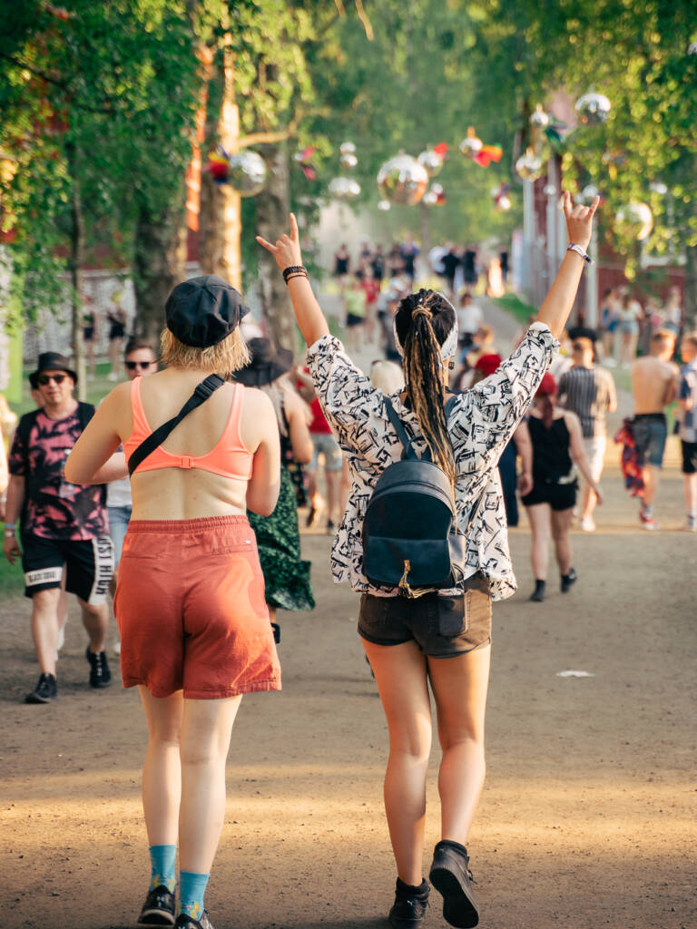 Guests walking in the festival area of Provinssi