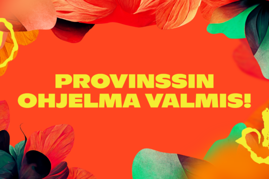 Provinssin ohjelma valmis