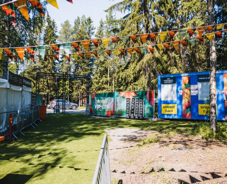 VIP-alueen sisääntulo.